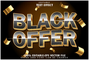 Black Offer Editable Text Effect Transform Emboss Gradient Style