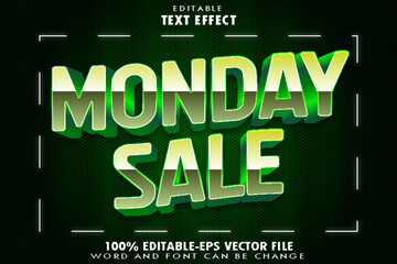 Monday Sale Editable Text Effect Transform Emboss Gradient Style