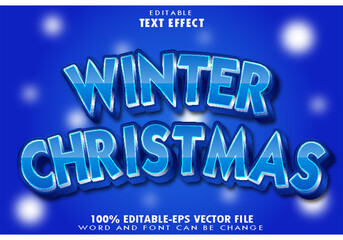 Winter Christmas Editable Text Effect Transform Emboss Gradient Style