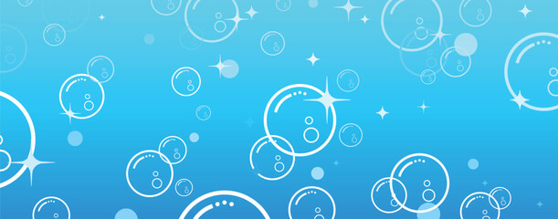 cute background with flying soap bubbles	 - obrazy, fototapety, plakaty