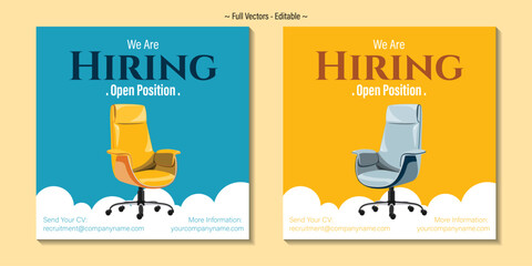 Recruitment advertising template for social media.