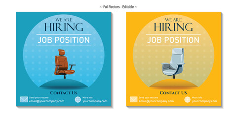 Recruitment advertising template for social media.