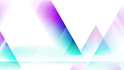 Blue purple glossy triangles geometric abstract tech background