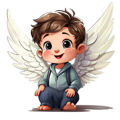 angel with wing, generative AI 