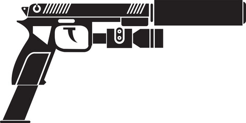 Gun Silencer Glyph Icon
 - obrazy, fototapety, plakaty