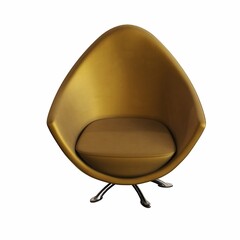 armchair isolated on white background, interior furniture, 3D illustration, cg render