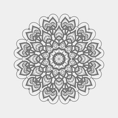 simple & creative leafs mandala design template