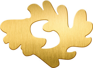 Ni Nka Bi (No One Should Bite the Other) Adinkra Symbol in Gold - Representing Harmony and Peaceful Coexistence in Ghana, Ideal for Unity and Peace Themes
