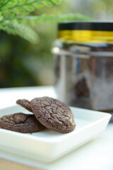 Popular cookies in Malaysia known as chocolate chips cookies during celebration of Eid Mubarak (Hari Raya).