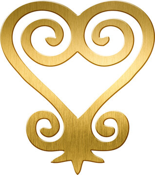 Sankofa Dua (Sankofa Bird) in Radiant Gold - Ghanaian Adinkra Symbol of Learning from the Past, Ideal for Historical and Reflective Designs
