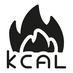 Diet and Nutrition Fire with The Text KCAL (calories)