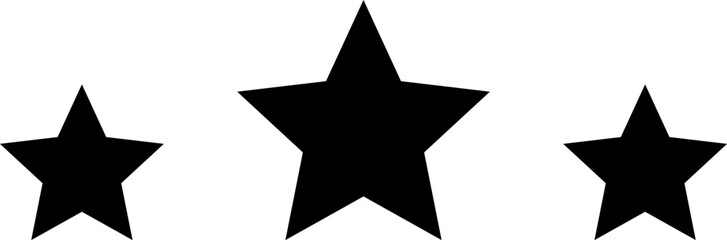 Stars line icons set. Rank, quality, shining sparkle, magic, favorite, logo, bright firework, falling, fantasy vector illustration.