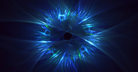 3D manual rendering abstract round light background