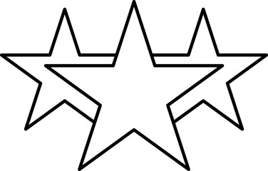 Stars line icons set. Rank, quality, shining sparkle, magic, favorite, logo, bright firework, falling, fantasy vector illustration.