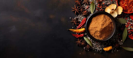 Autumn spice blend for flat lay cooking.