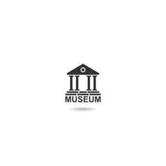 Museum logo icon with shadow