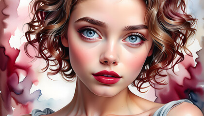 Fototapeta premium Harmony of Colors: Exploring the Diverse World of Multicolored Lipstick Beauties.(Generative AI)