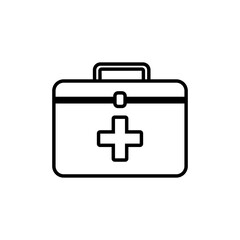 first aid kit icon vector design , line medicine and healthcare symbol