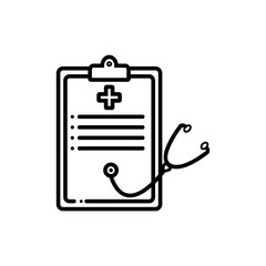health check up icon vector design , line medicine and healthcare symbol