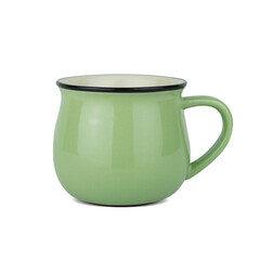 Green mist ceramic mug isolated on white background