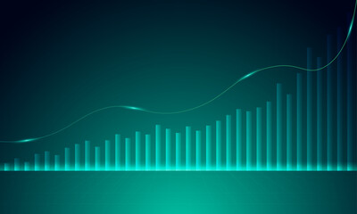 Business candle stick graph chart Rising showing Success and Growth. Business Growth Concept and Financial Background
