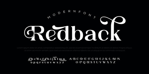 Abstract modern sans serif alphabet font