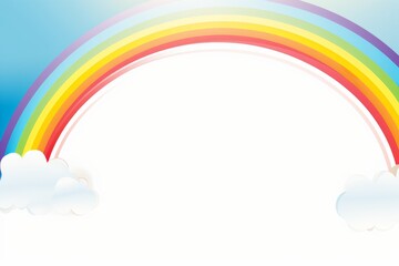 Blank horizontal sheet size template with a rainbow across it