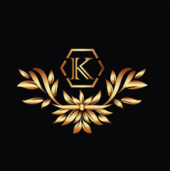 Obraz premium Creative Initial letter K logo design with modern business vector template. Creative isolated K monogram logo design 