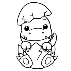 Dinosaurs wild animals cartoons doodles kawaii anime coloring pages cute drawing characters