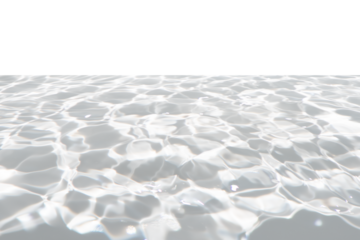 White water with ripples on the surface. Defocus blurred transparent white colored clear calm water surface texture with splashes and bubbles. Water waves with shining pattern texture background.