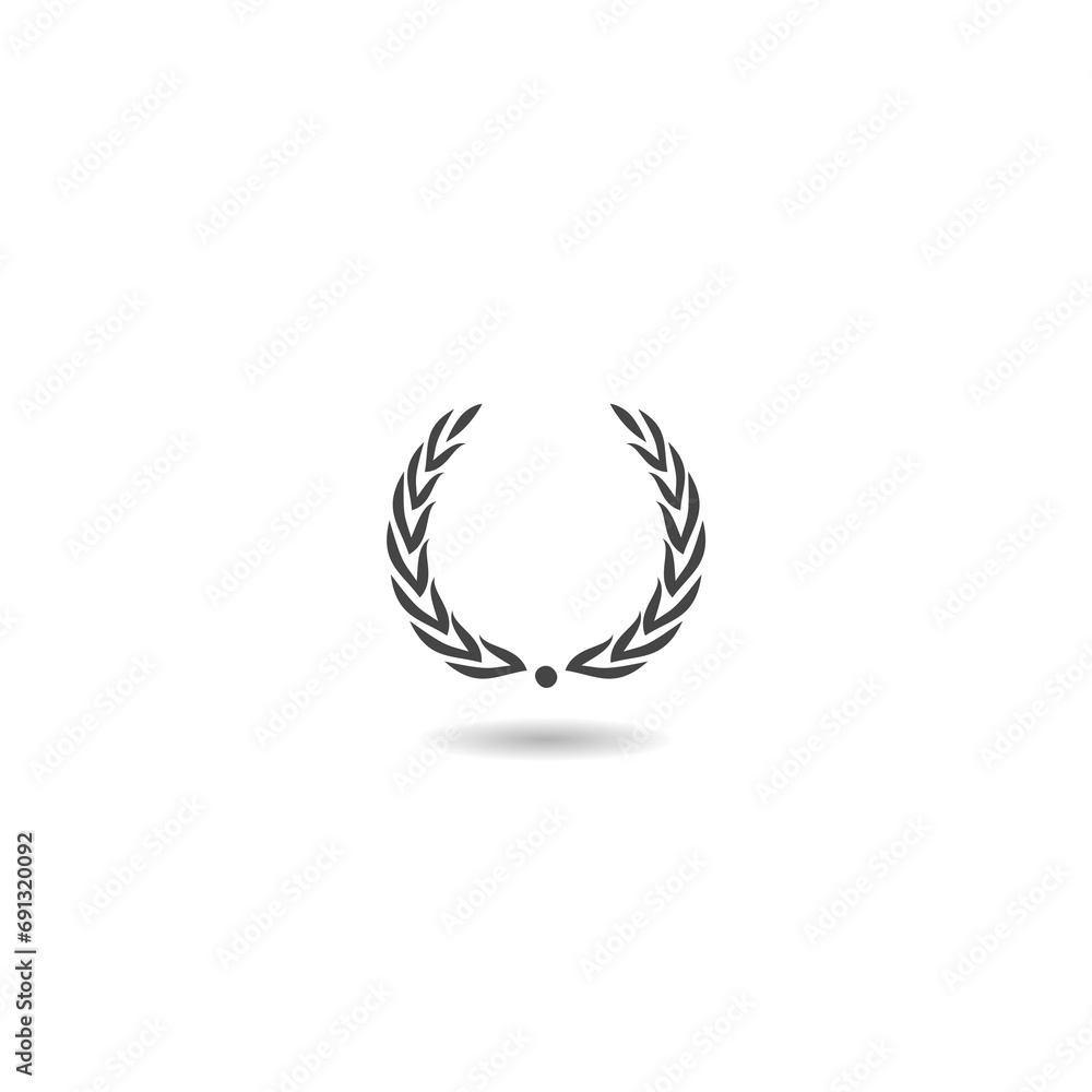 Poster Laurel wreath  icon with shadow