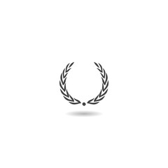 Obraz premium Laurel wreath icon with shadow