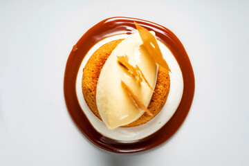 buckwheat cake with vanilla cream