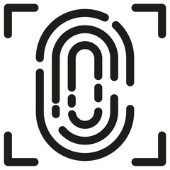 Security Fingerprint Bold Icon