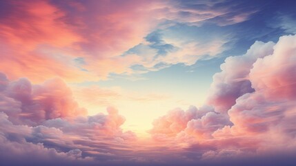 Naklejka na ściany i meble Abstract Colorful Cloudy Sky Texture Background