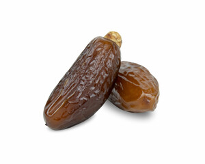 Dried dates isolated on white background