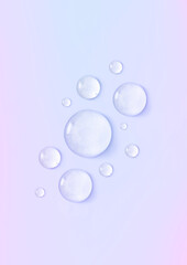 drop of serum gel cosmetic essence on a light pastel multicolored background