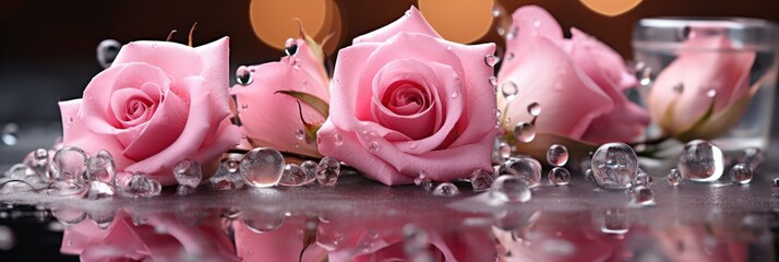 Fabulous Blooming Pink Rose Flower Summer, Banner Image For Website, Background, Desktop Wallpaper