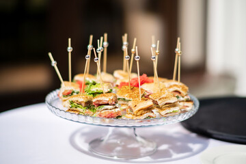 canape on the catering table