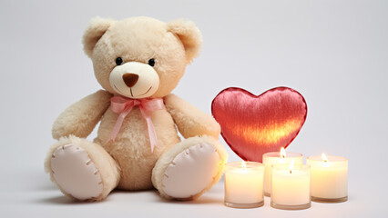 cute and cuddly warmth with white background