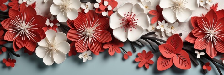 Chinese New Year Decoration On White, Banner Image For Website, Background, Desktop Wallpaper