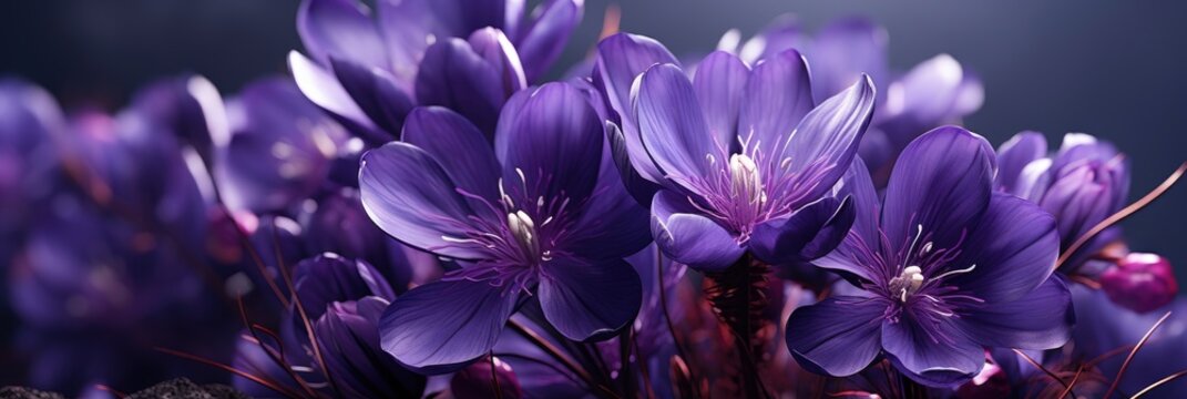 Delicate Colors First Spring Flowers Crocuses, Banner Image For Website, Background, Desktop Wallpaper