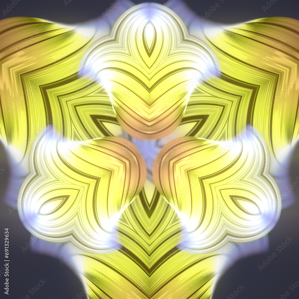 Poster Colorful composition of abstract shapes arranged in an attractive way. 3d rendering digital illustration