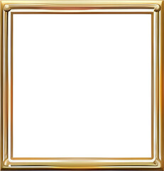 투명한 배경 위에 골드 액자, 프레임