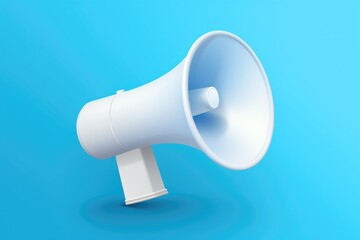 a megaphone on a blue background