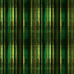 Green Gold and Black Stripe Seamless Pattern with Reflection