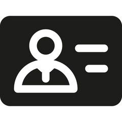 Business Card Bold Icon