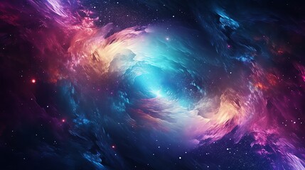 abstract swirling galaxy, nebula, and cosmic dust converging toward a luminous center. abstract background template