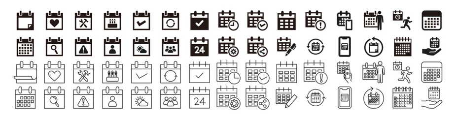 Icon set associated with the plan