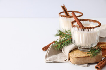 Eggnog, Christmas drink, traditional drink for Christmas holiday